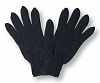 Перчатки трикотажные двойные с ПВХ зимние, размер 10,5&quot; ЛАФА оверлок черные/100