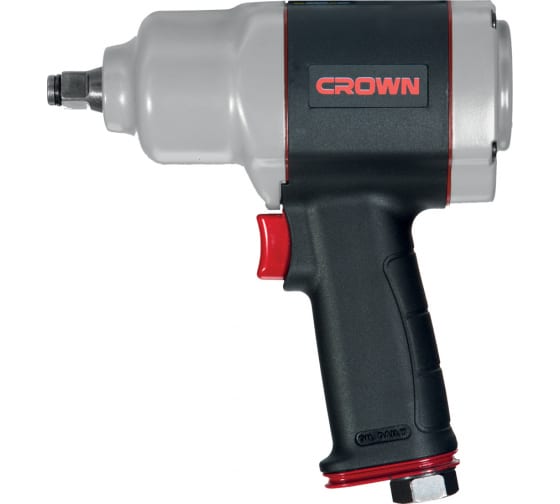 Гайковёрт ударный пневматический  1/2" CROWN CT38115 ВМС, головки, кейс