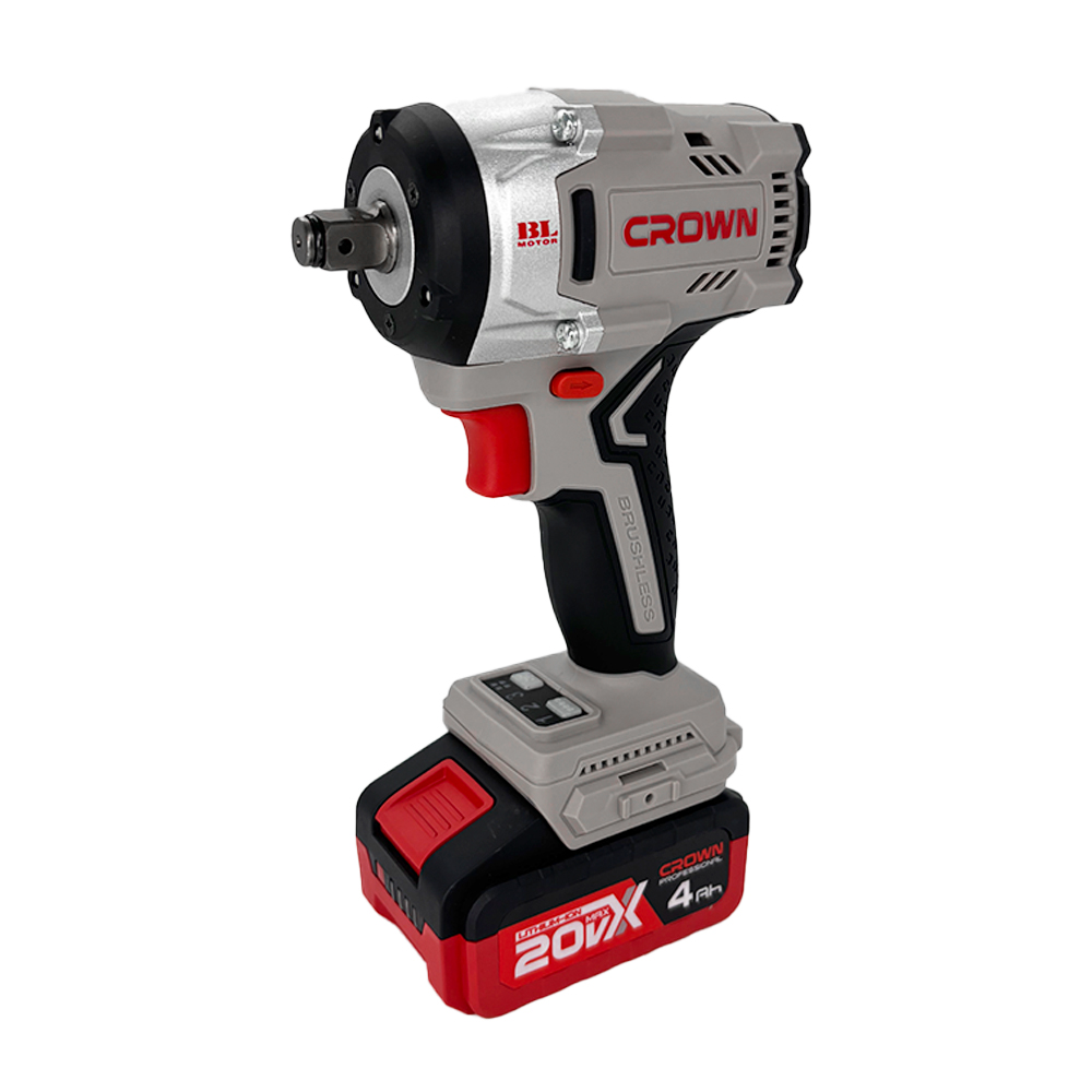 Гайковерт ударный аккум бесщеточ. 20V CROWN CT22062HX (без акк. и з.у) коробка