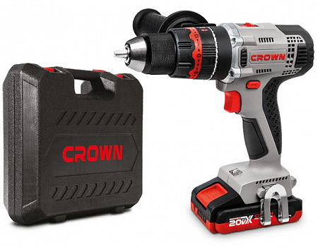 Дрель-шуруповерт аккум ударная 20V Li/2*2,0 CROWN CT21075HMX-2 BMC кейс (S) Дрель-шуруповерт аккум ударная 20V Li/2*2,0 CROWN CT21075HMX-2 BMC кейс (S)