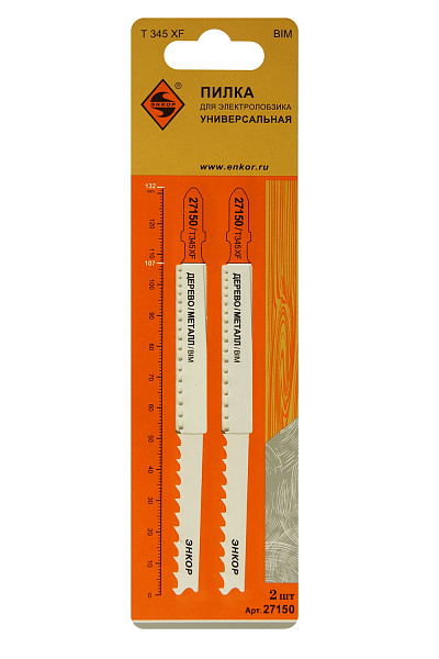 Пилка для лобзика Т345XF BiM универсальная 2 шт. ЭНКОР блистер Пилка для лобзика Т345XF BiM универсальная 2 шт. ЭНКОР блистер