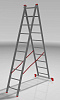 Лестница двухсекционная 2х10 алюм Новая Высота NV100