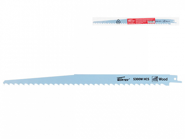 Пилка для сабельной пилы S300W по дереву WORTEX 300x19x1.2 3TPI, 1шт Пилка для сабельной пилы S300W по дереву WORTEX 300x19x1.2 3TPI, 1шт