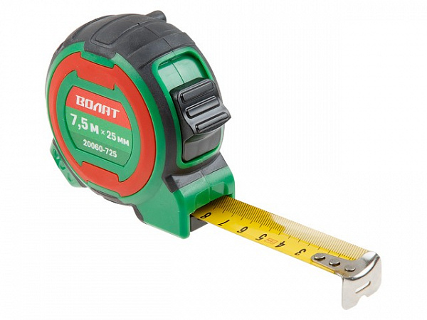Рулетка строительная  7,5м ВОЛАТ 25мм двухкомп/корпус Рулетка строительная  7,5м ВОЛАТ 25мм двухкомп/корпус